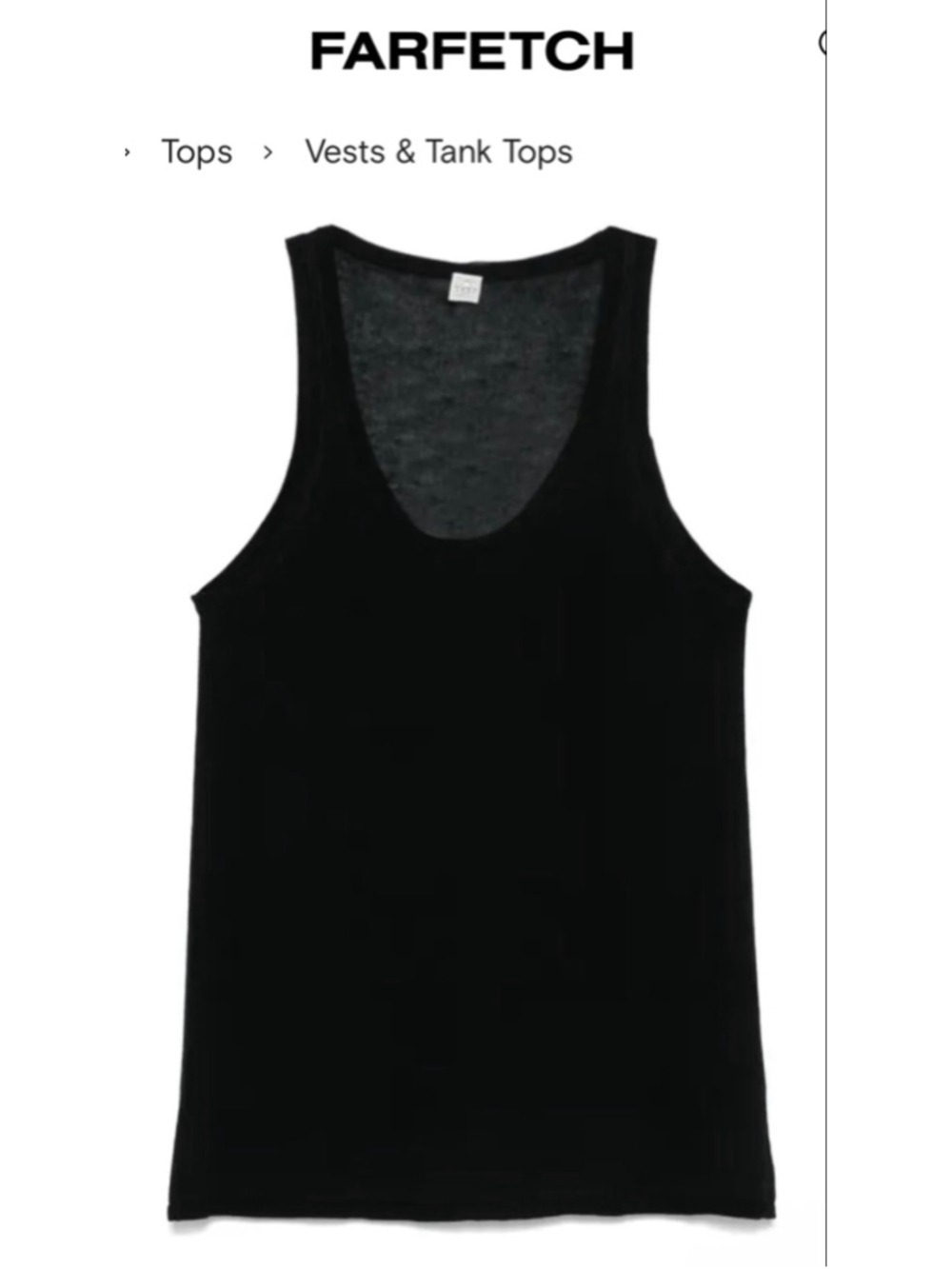 New TOTEME Black Knitted Scoop Neck Sleeveless Tank Top S